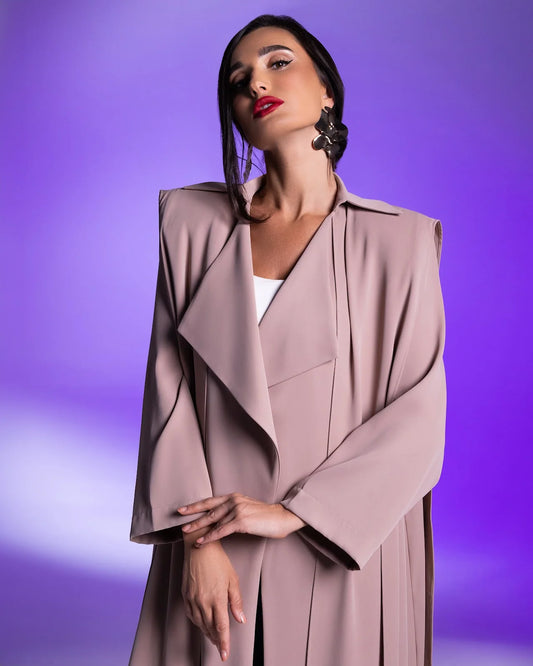 Structured Shoulder Luxury Abaya - Dubai's Abaya Dress Online