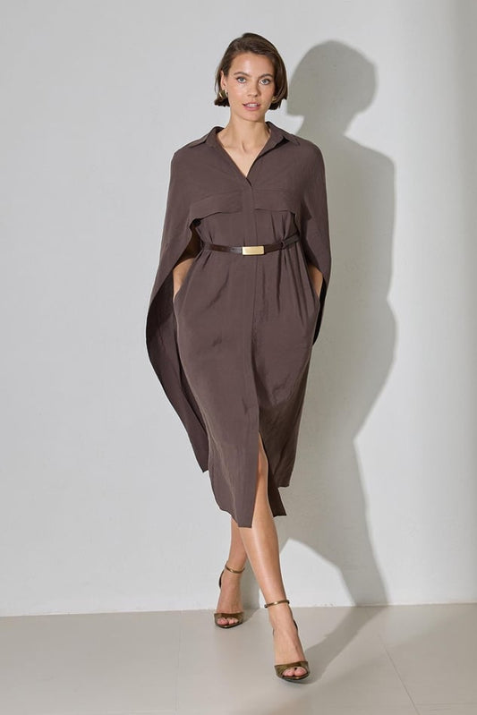 Cape Dress with Belt