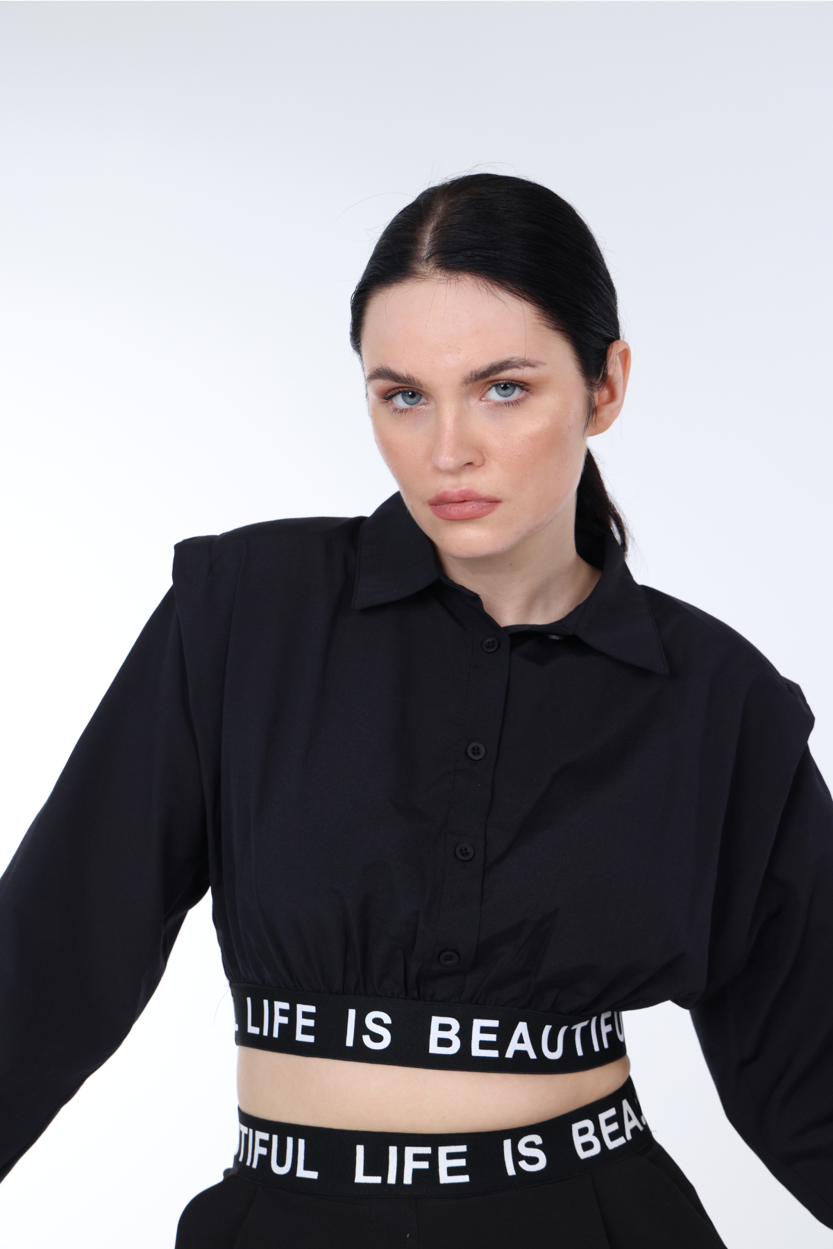 'Life is Beautiful' Crop Top Set