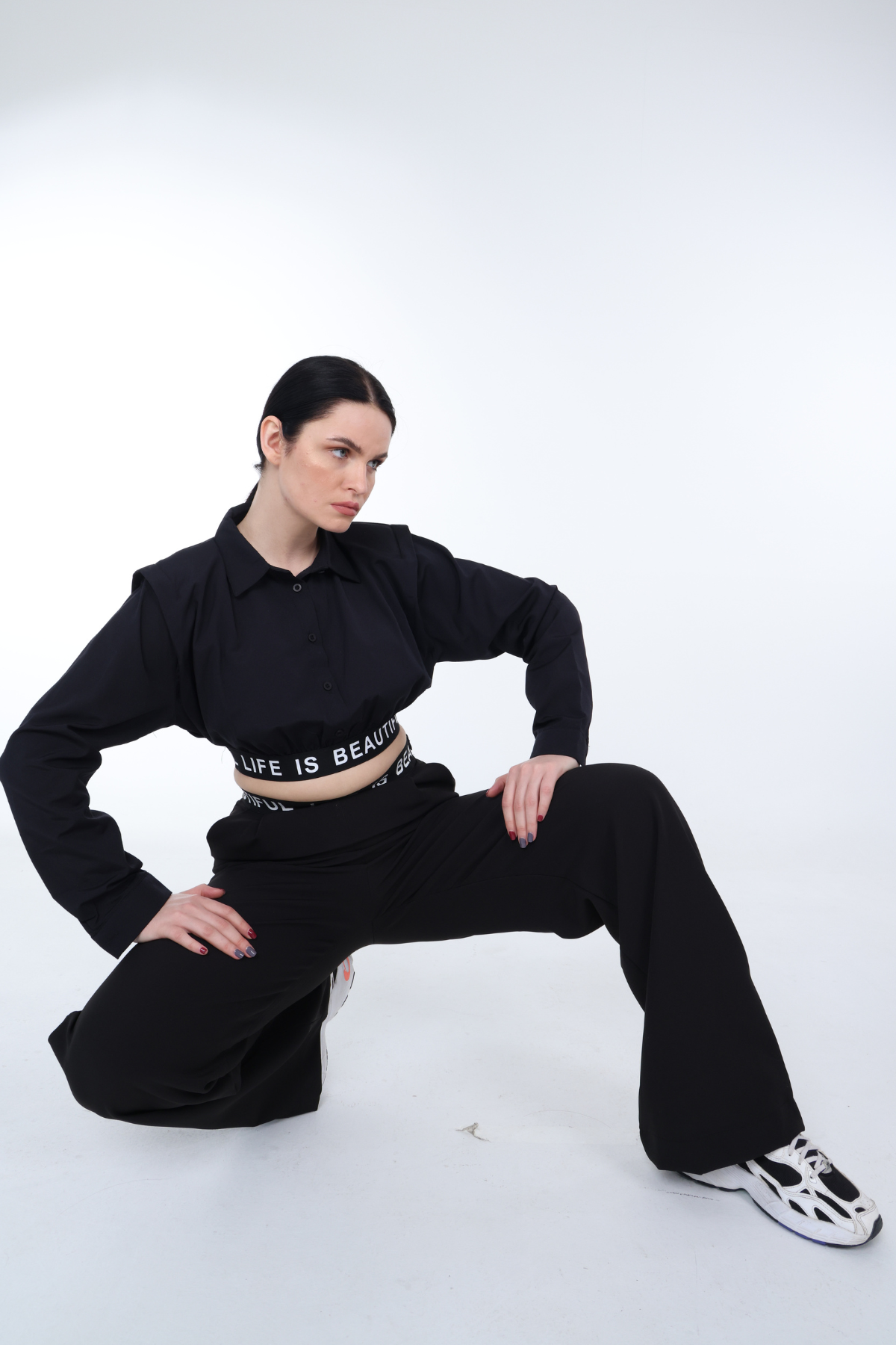 'Life is Beautiful' Crop Top Set