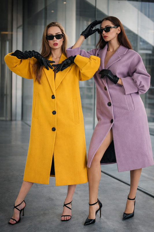 Balloon sleeve Long Coat