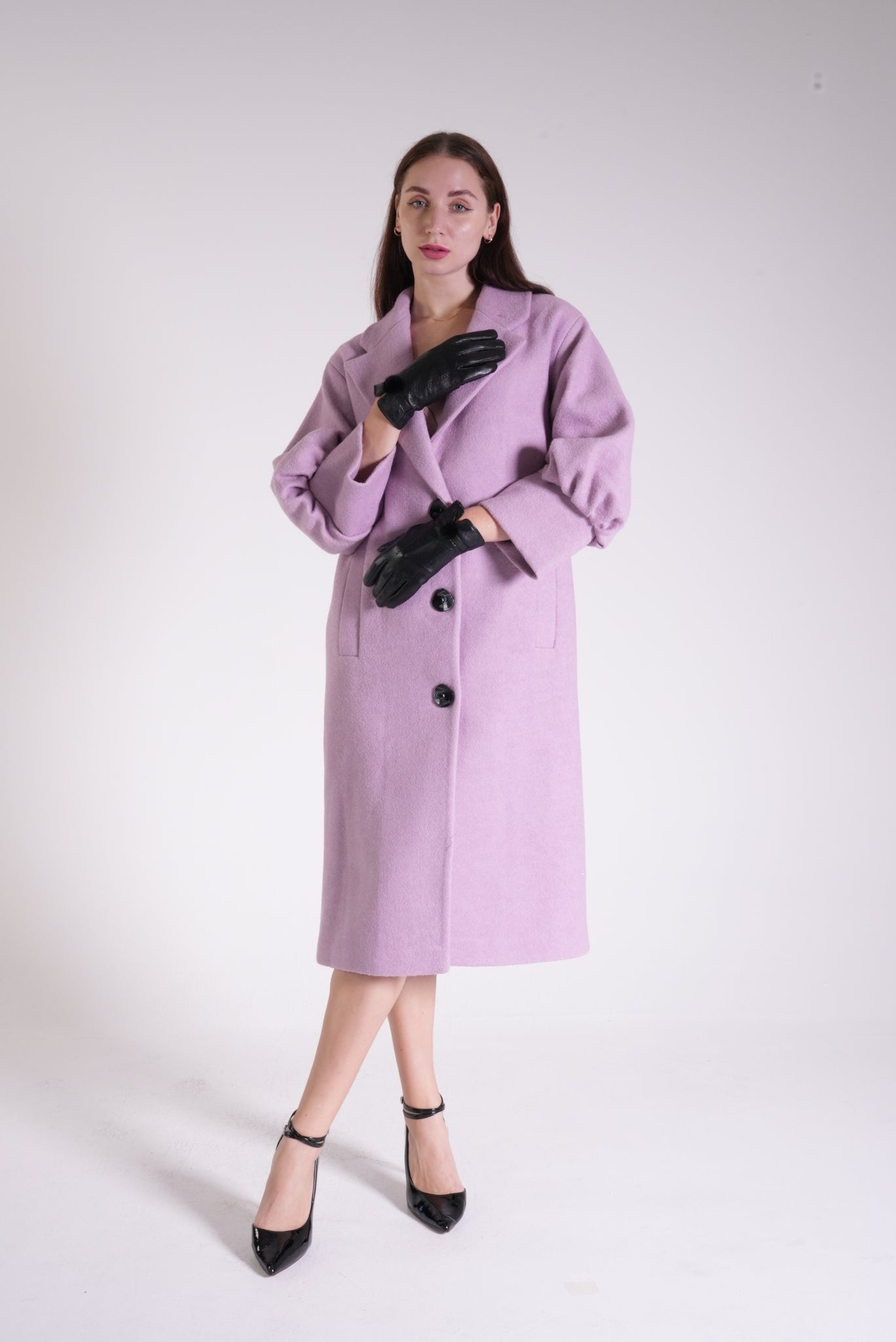Balloon sleeve Long Coat