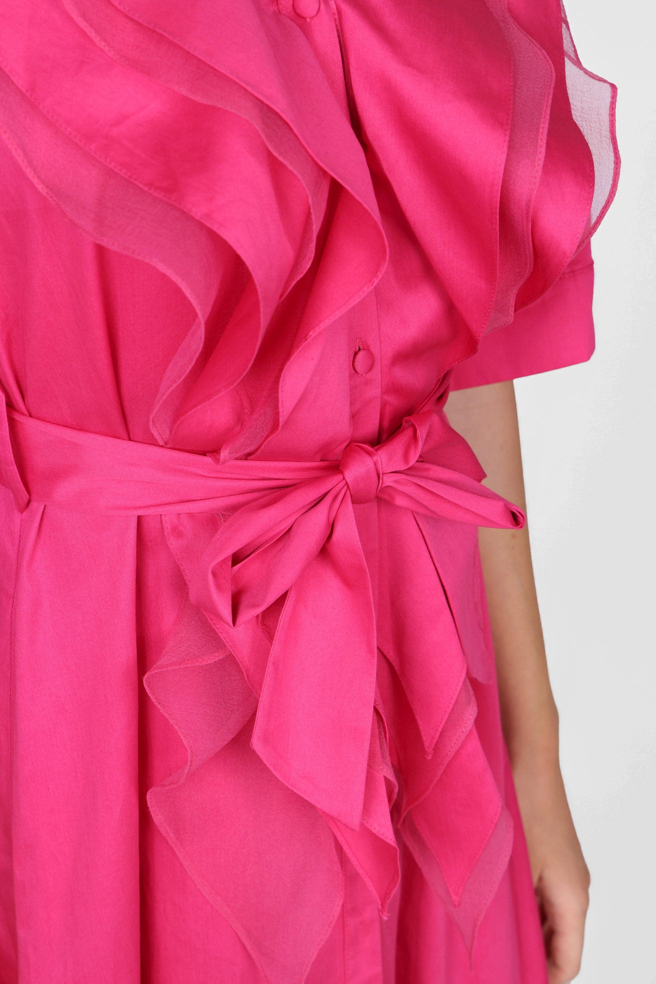 Kaftan with  Pearl V-Neck Embroidery